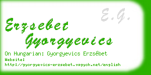 erzsebet gyorgyevics business card
